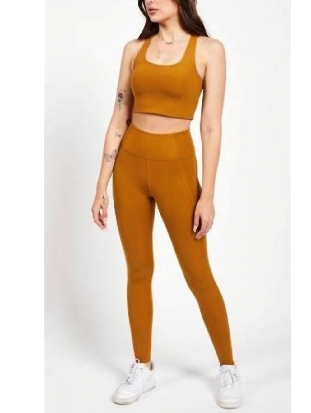 Girlfriend Collective High-Waist Leggings Mustard Yellow MEDIUM Gymgirl Yoga